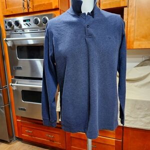 Eddie Bauer Long Sleeve 1/4 Button Pullover - Mens L
